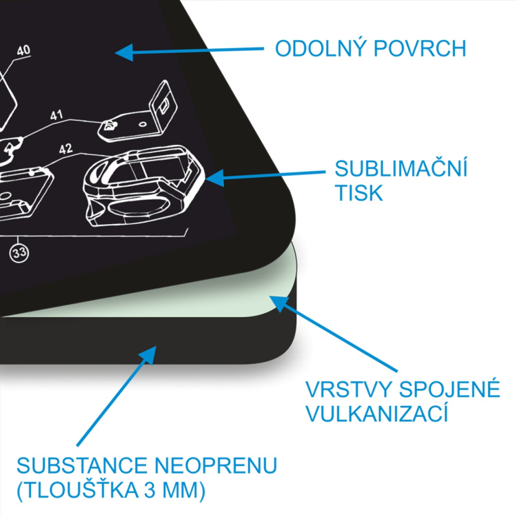 Čistící podložka s motivem pistole Walther PPS-M2