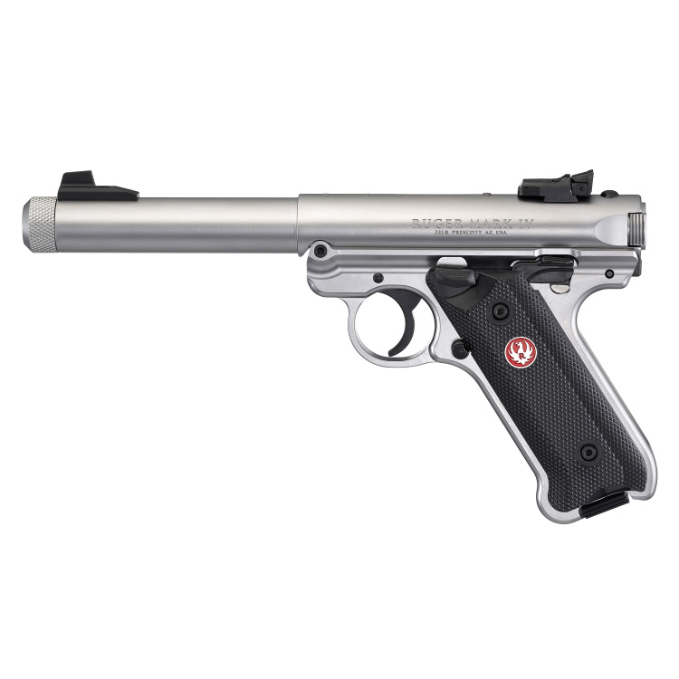 Pistole Ruger MK IV Stainless, 22 LR, se závitem