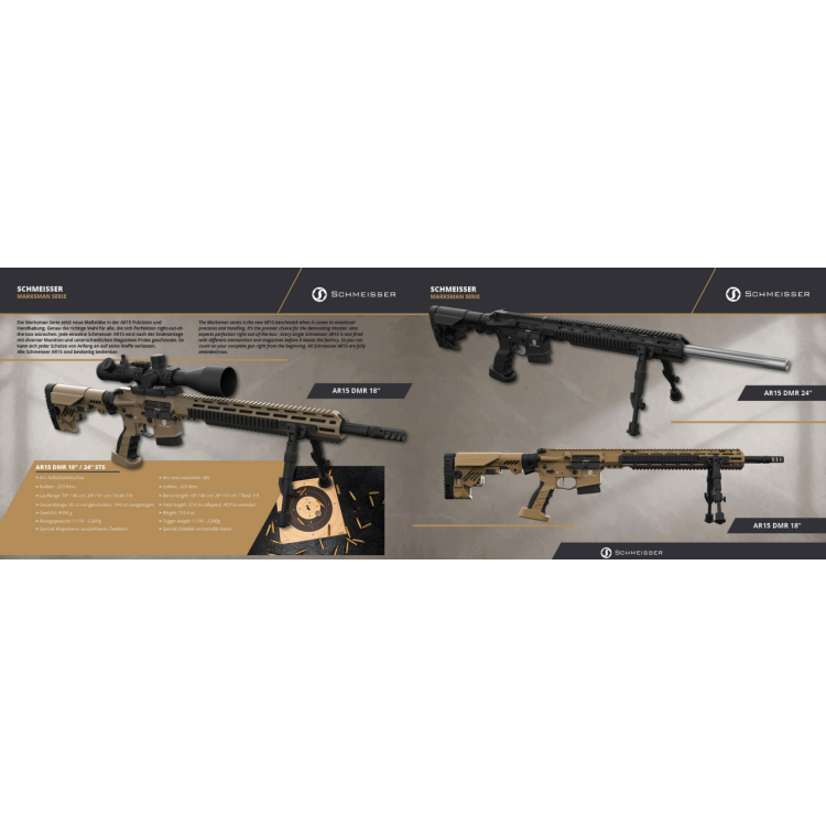 Samonabíjecí puška Schmeisser AR15 DMR, 223 Rem., 18″