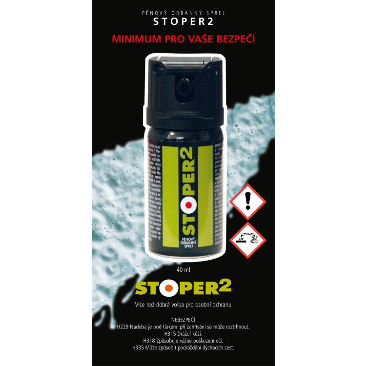Pěnový pepřový sprej STOPER 2 40 ml, A1 Security
