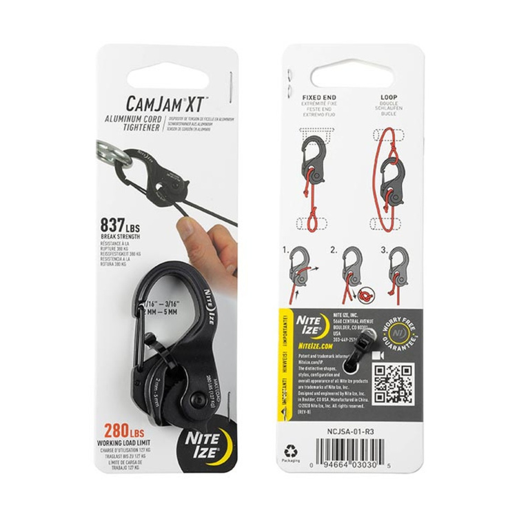 Upínací hliníková karabina CamJam XT Aluminium Cord Tightener, Nite Ize