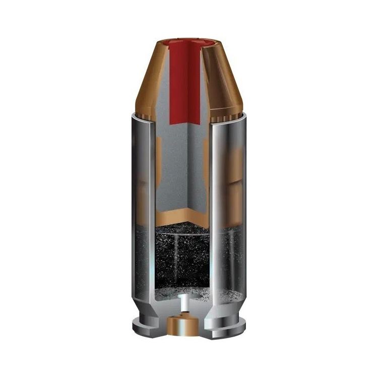 Pistolové náboje 9 mm Browning Court Critical Defence FTX, 90 gr, 25 ks, Hornady