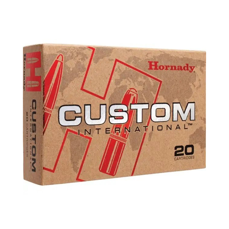 Puškové náboje 308 Win. Custom International RN, 220 gr, 20 ks, Hornady
