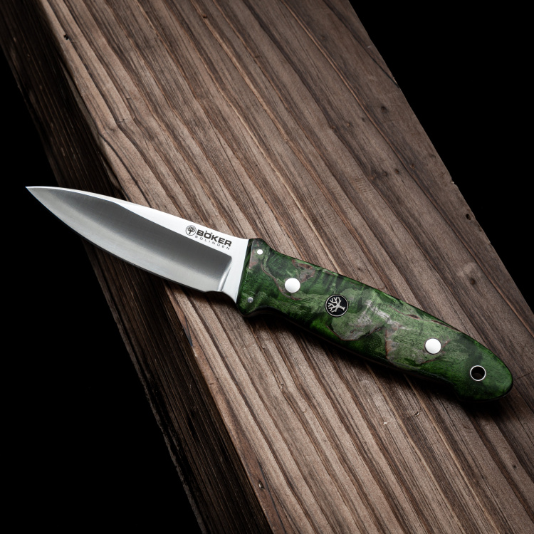 Nůž s pevnou čepeli Cub Fixed Blade Green Birch, Boker