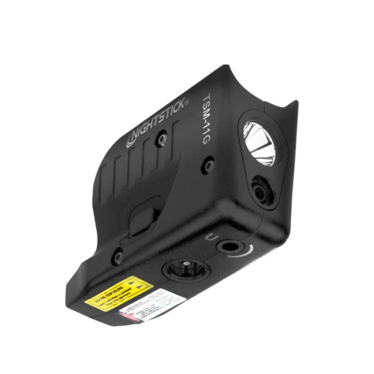Taktická pistolová svítilna TSM-11G, zelený laser, pro Glock 42, 43, 43X a 48, Nightstick