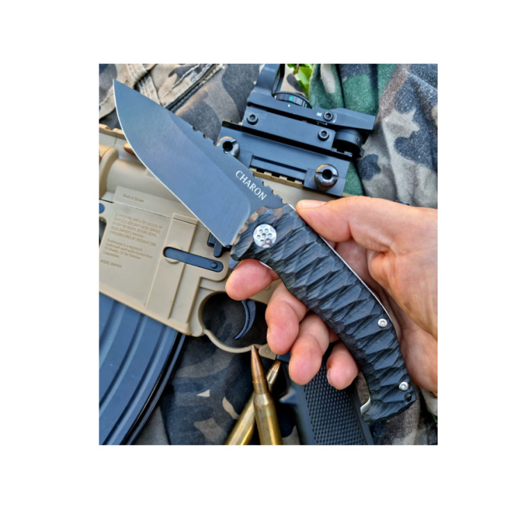 Zavírací nůž Cháron, Dachs Knives, černý