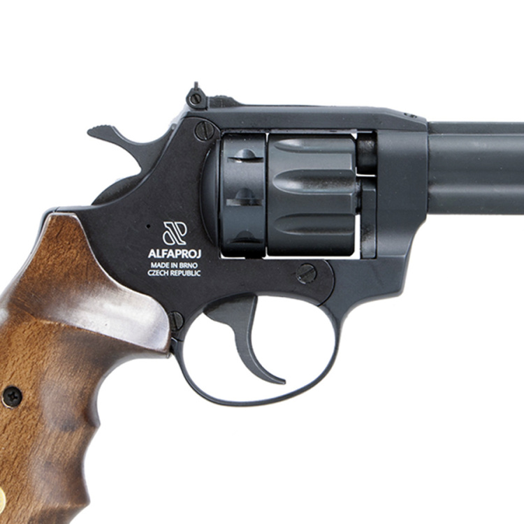 Revolver Alfa model 641 4″, 6 mm Flobert, černěný, dřevěné střenky