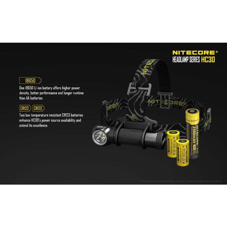 Čelovka HC30SET, Nitecore, 1000 lm