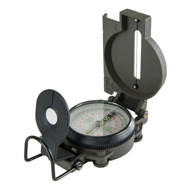 Luminesenční Kompas Ranger Compass Mk2, kovový, Helikon, šedý