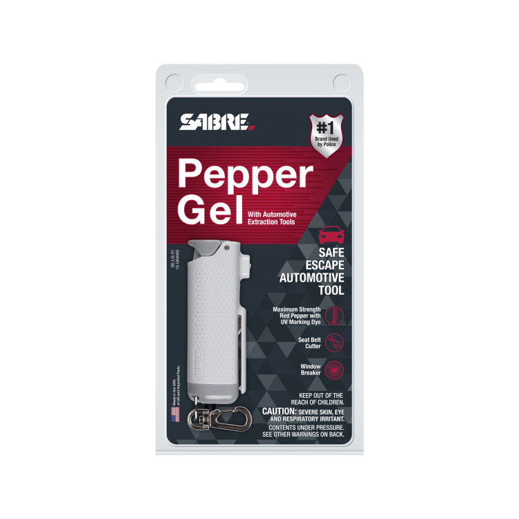 Obranný pepřový gel Safe Escape 3v1, Sabre Red, šedý, 16 ml