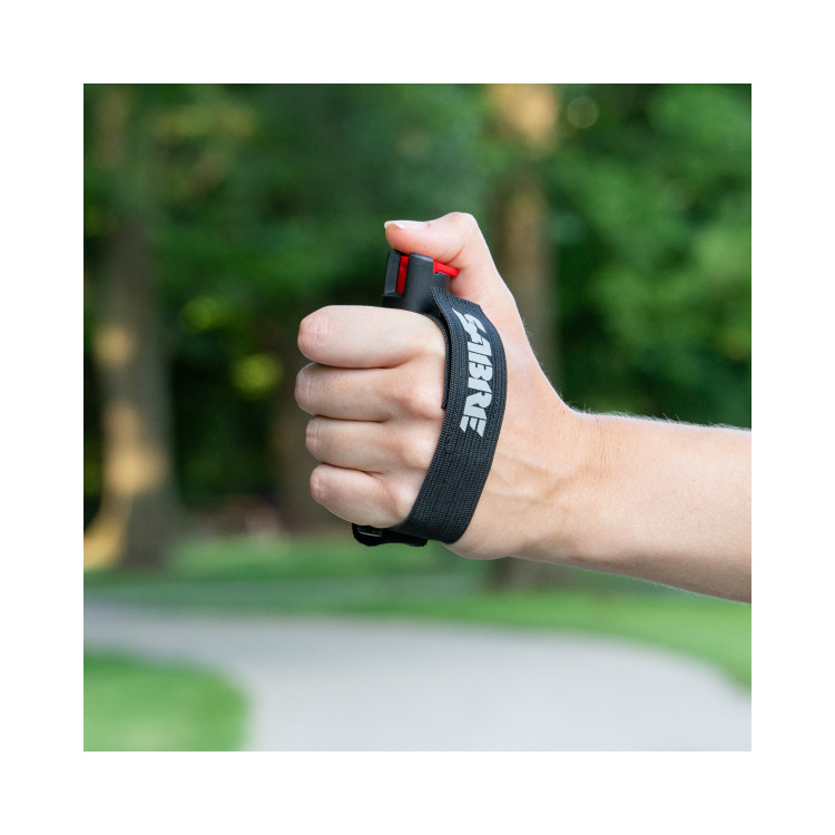 Obranný pepřový gel Runner s páskem na ruku, Sabre Red, černý, 20 ml