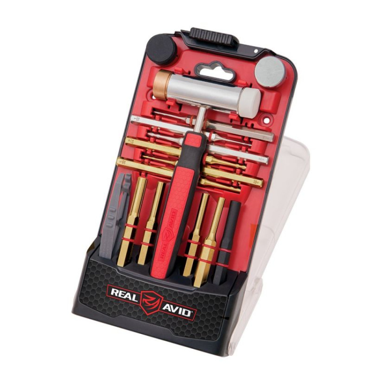 Sada průbojníků pro AR15 Accu-Punch Hammer &amp; AR, Real Avid, 15 Pin Punch Set