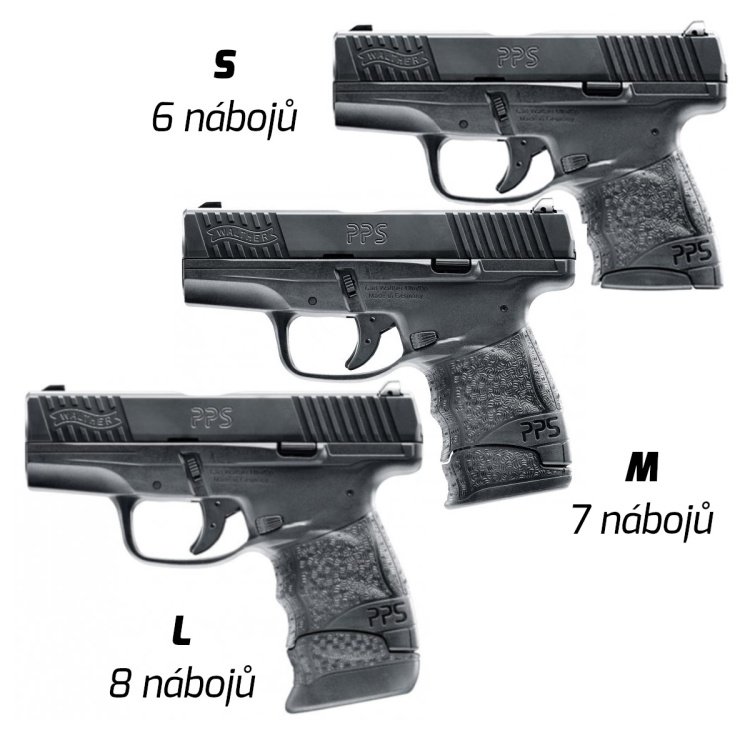 Zásobník pro Walther PPS M2, 9 mm Luger, 8 nábojů, velikost L, Walther