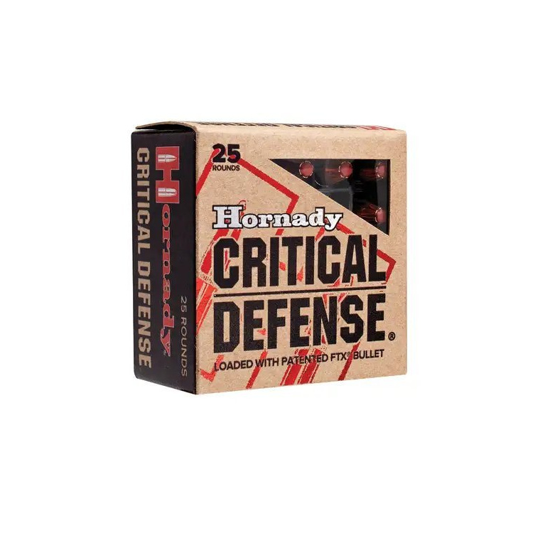 Revolverové náboje 357 Magnum Critical Defense FTX, 125 gr, 25 ks, Hornady