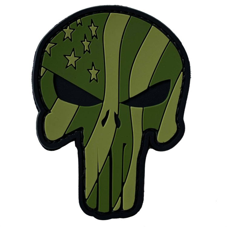 Nášivka Waving US Flag Punisher