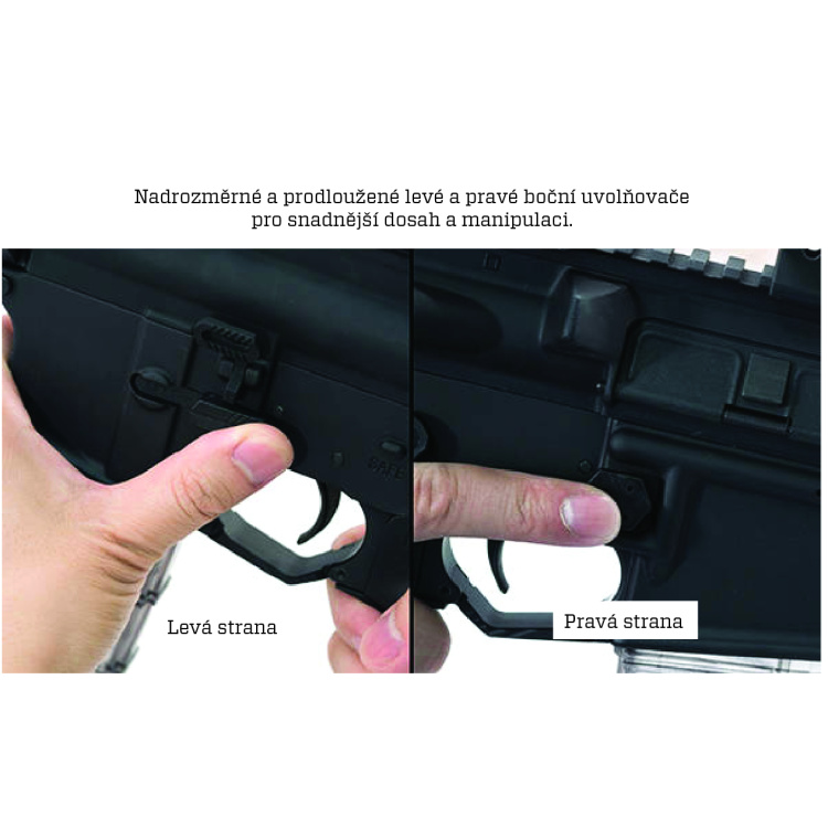 Zvětšený oboustranný záchyt zásobníku, UTG, pro AR15