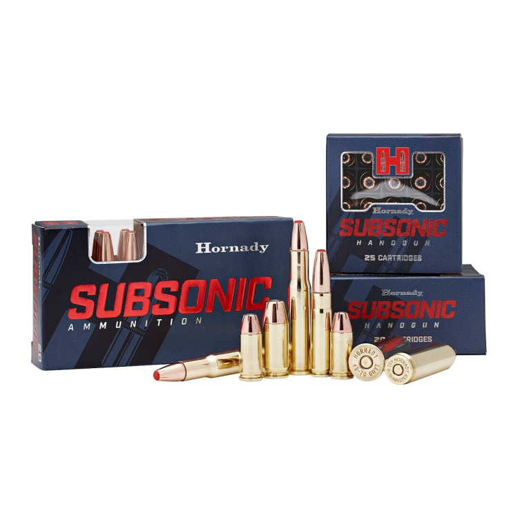 Puškové náboje 300 AAC Blackout SUB-X Subsonic, Hornady, 190 gr, 20 ks
