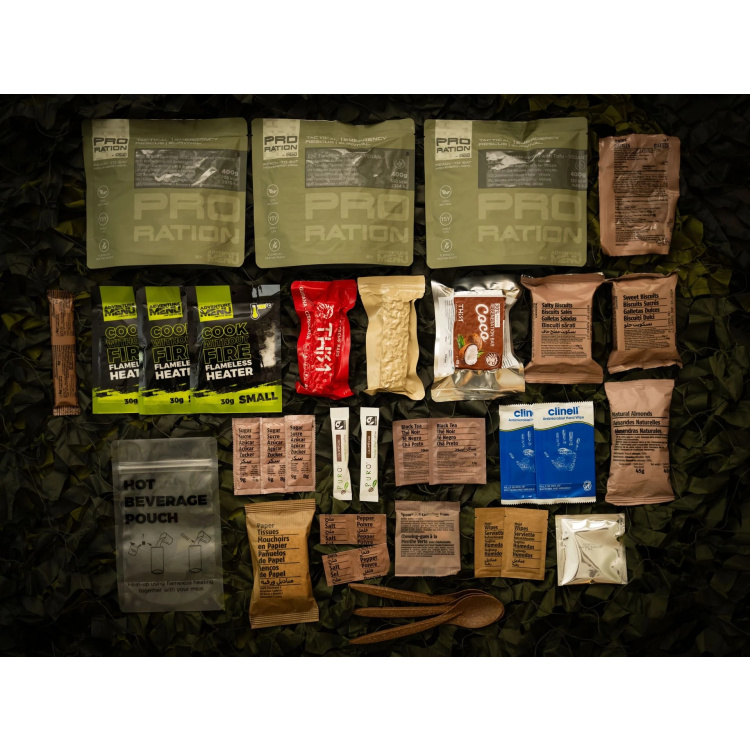 MRE Ultimate Tactical Ration, Full Day, PRO-RATION - Full Day Menu Vege