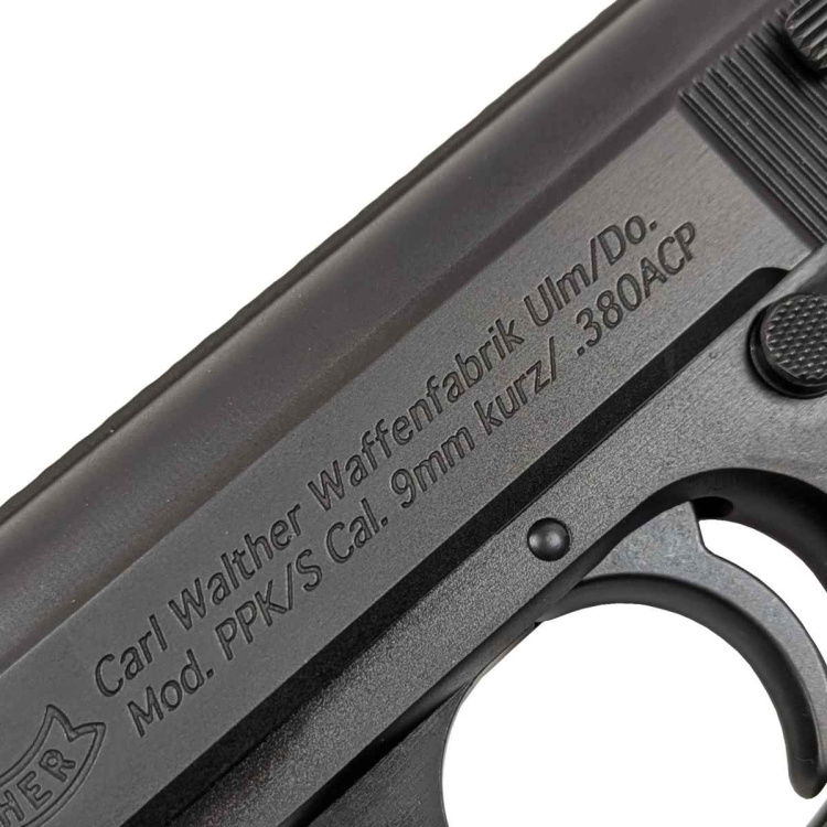 Pistole Walther PPK/S, 9 mm Browning, Černá