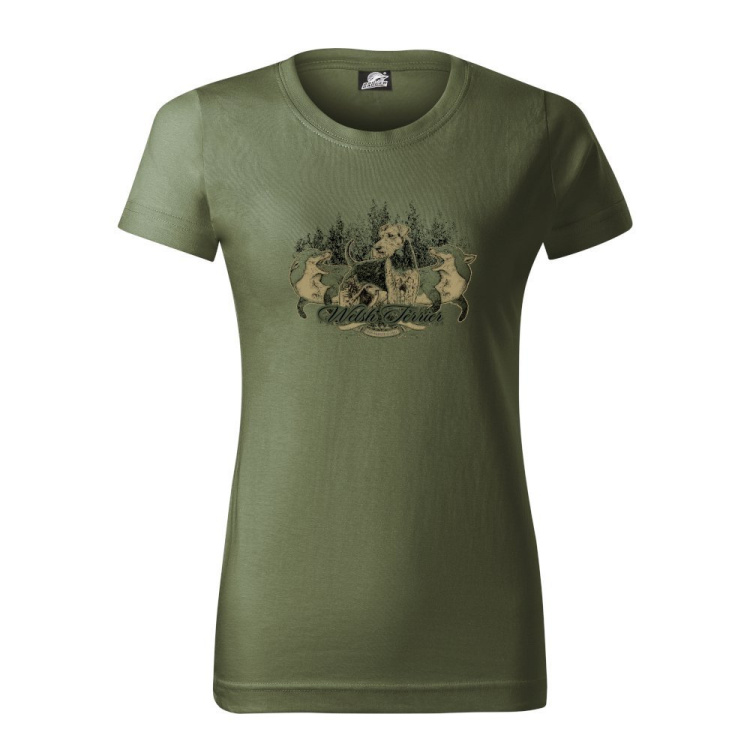 Myslivecké tričko Welsh terierMars &amp; Arms, dámské