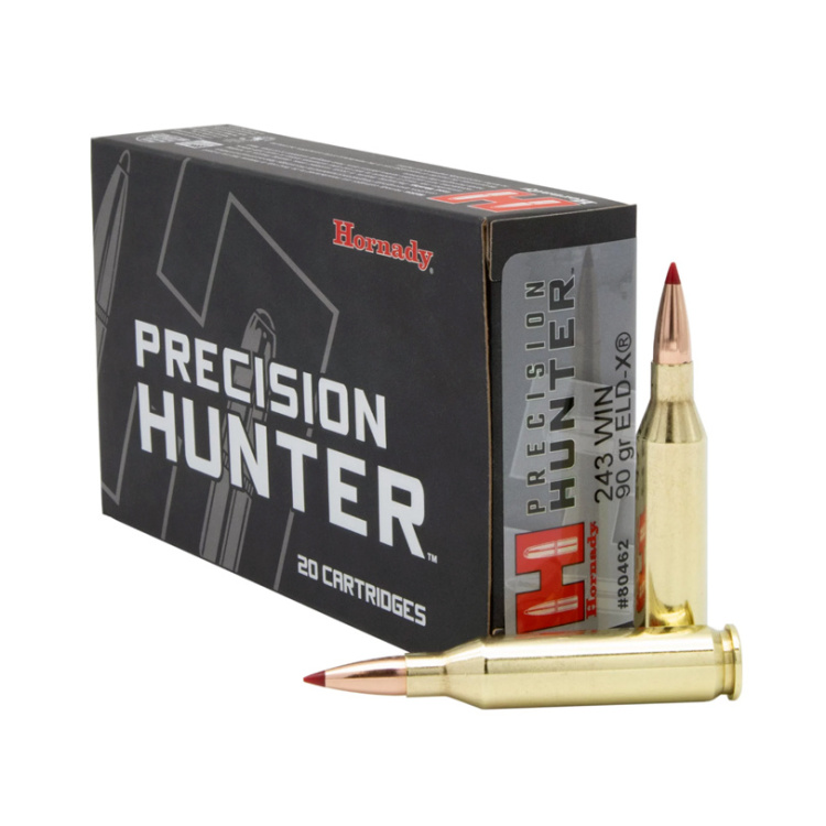 Náboj kulový Precision Hunter, 243 Win., 90 GR, ELD-X, 20 ks, Hornady