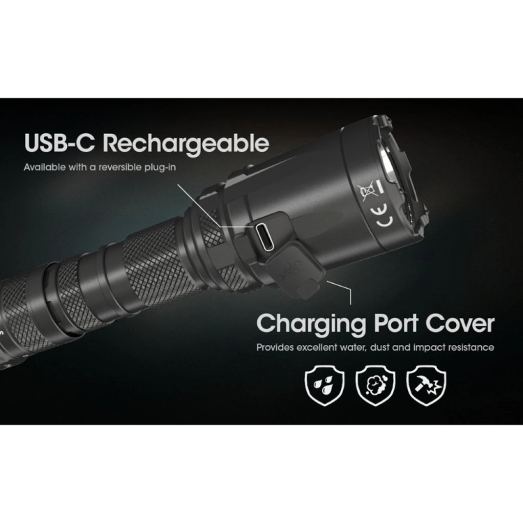 Taktická LED svítilna s rotačním kruhem SRT6i, 2100 lm, Nitecore