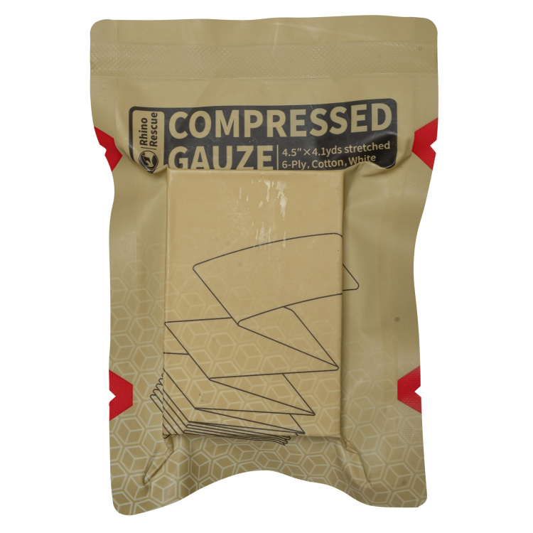Kompresní sterilní gáza Rhino Rescue – 11,4 cm × 3,75 m