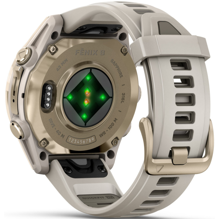 Chytré outdoorové hodinky fenix® 8 – 43 mm, Amoled, Sapphire, Garmin