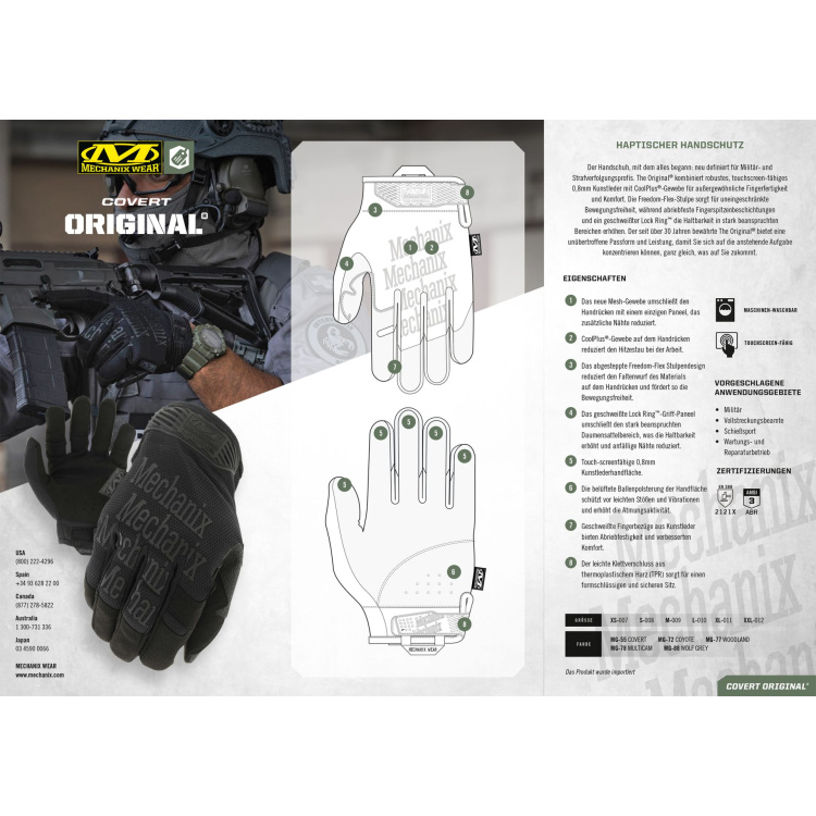 Rukavice Original Covert Gen.3, Mechanix