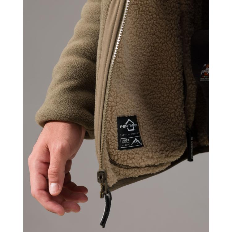 Bunda Ianos Sherpa 2-in-1 Reversible Fleece Jacket, Pentagon