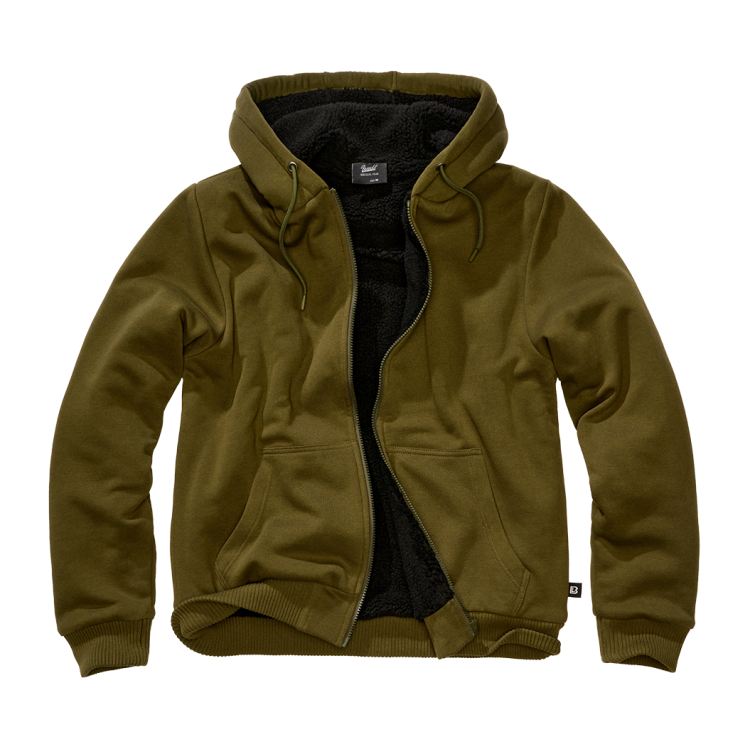 Mikina Sweatjacket Teddylining, Brandit