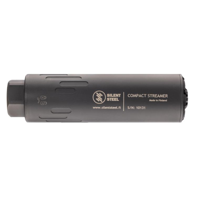 Tlumič Compact Baffle Streamer, 5/8" x 24 UNEF, Silent Steel