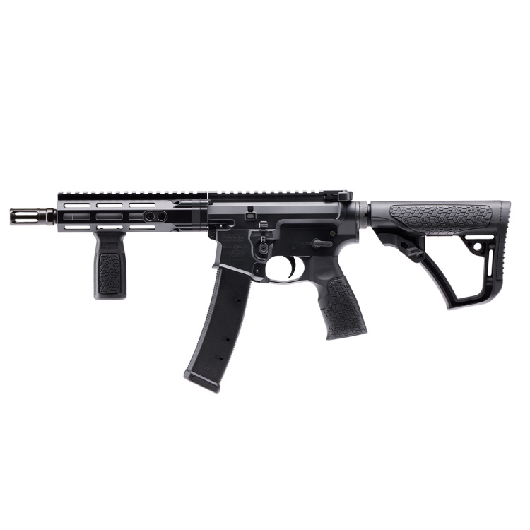 Samonabíjecí pistole DDPCC SBR 8,3", pažba Maxim Defense, cal. 9 mm Luger, Daniel Defense