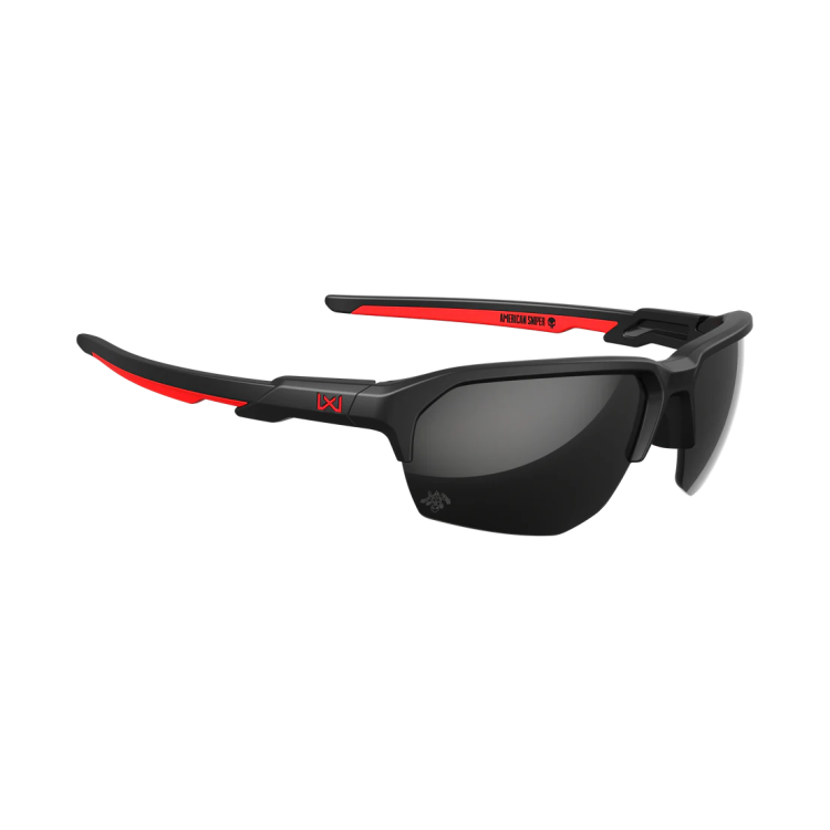 Balistické brýle WX JAKL, Wiley X®, Černé/Červené, Captivate™ Black Mirror, American Sniper Signature Series