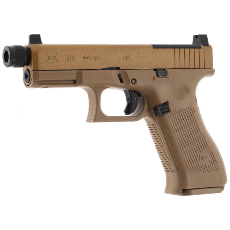 Vzduchová pistole Glock 19X MOS Blowback, Umarex, Coyote