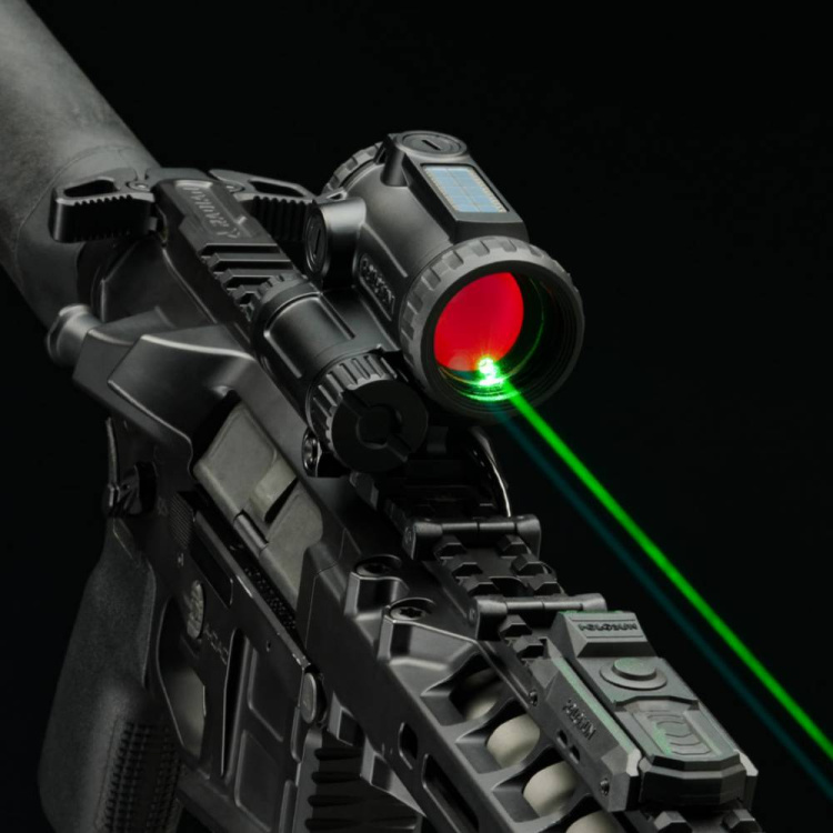Uzavřený kolimátor ARO EVO DUAL, zelený a IR laser, Holosun