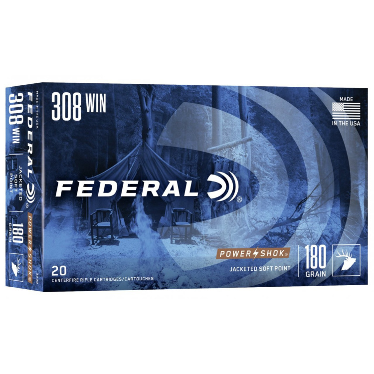 Náboj kulový Power Shok, .308 Win., 180GR (11,6g), Federal