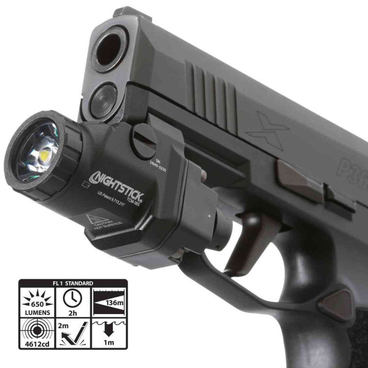Taktická pistolová svítilna TCM-365 pro SIG P-365, 650 lm, Nightstick