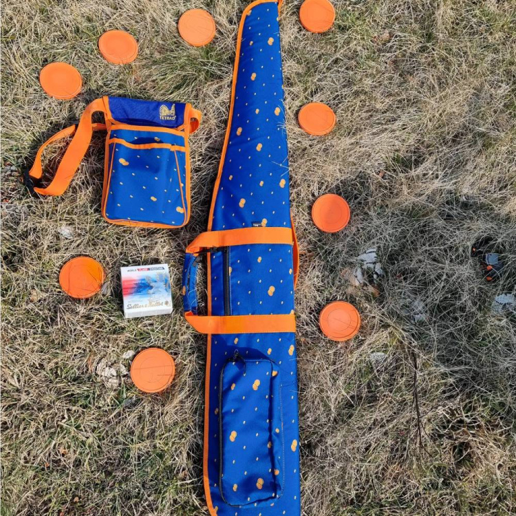 Brašna na brokové náboje TETRAO modrá + ručníček s motivem asfaltové holuby - Brašna na brokové náboje TETRAO
