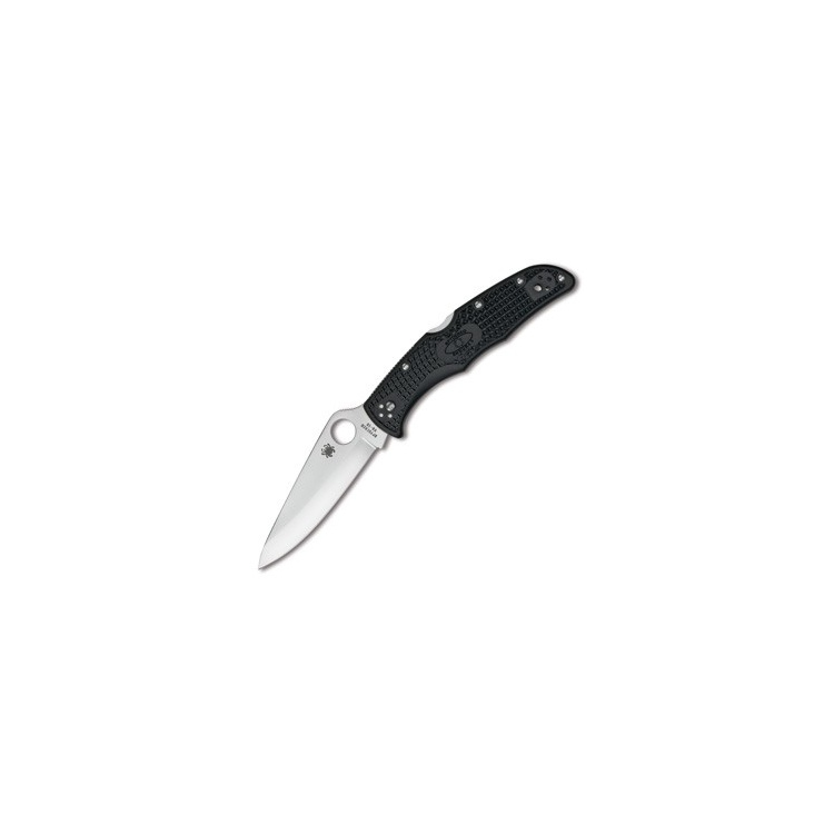 Nůž Spyderco Endura 4, hladké ostří, černá rukojeť FRN