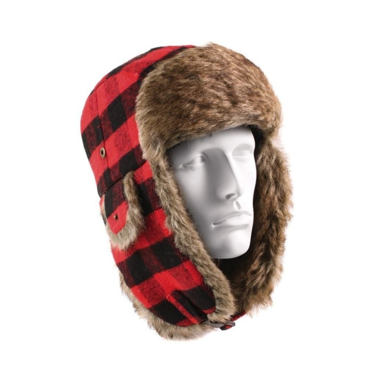 Beranice Fur Flyer´s Hat, červenočerná, Rothco