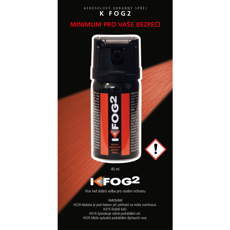 Pepřový sprej K FOG 2, 40 ml, mlha, A1 Security