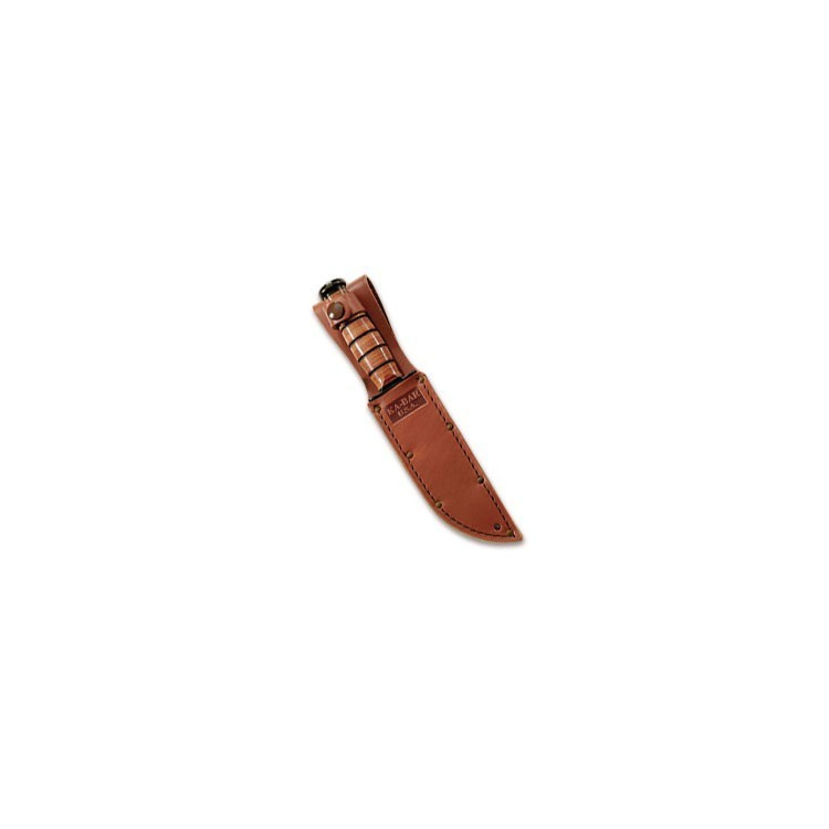 Vojenský nůž Ka-Bar USMC Short, hladké ostří, kožené pouzdro - Vojenský nůž Ka-Bar USMC Short, hladké ostří, kožené pouzdro