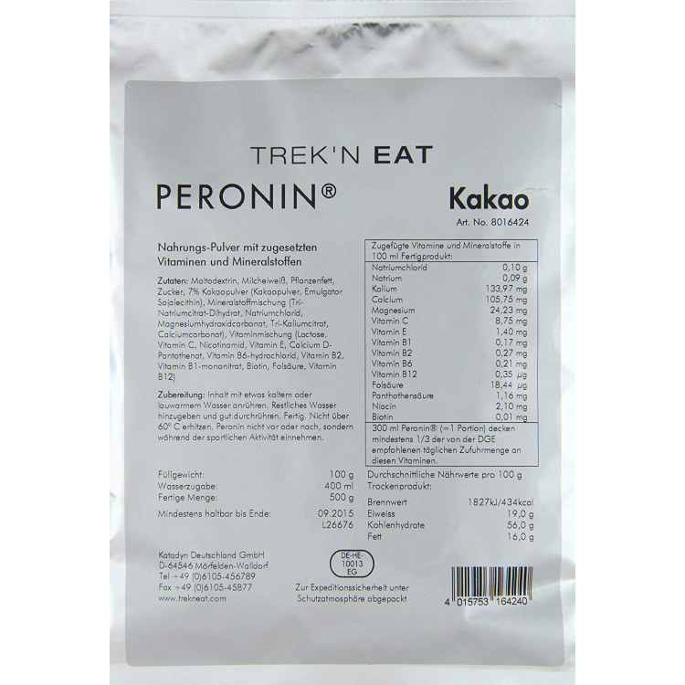 Plně stravitelná výživa PERONIN, 100 g, kakao, Trek&#039;n Eat