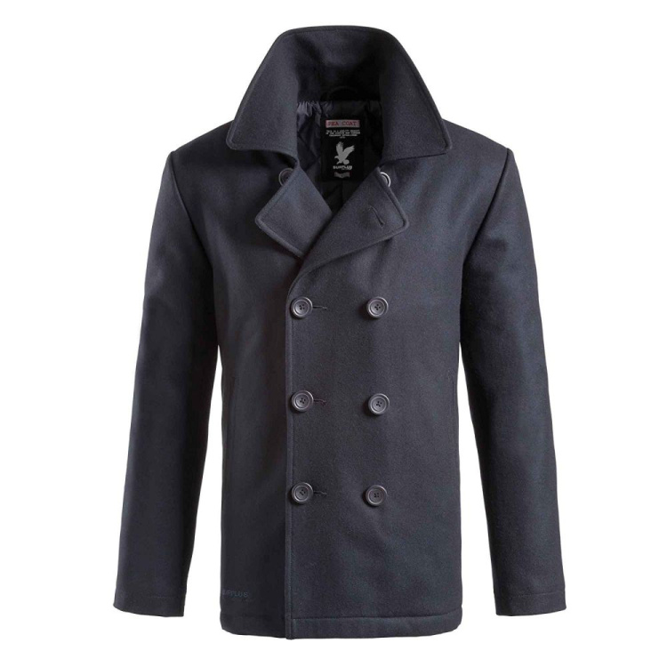 Pánský námořnický kabát Pea Coat, Surplus - Pánský námořnický kabát Pea Coat