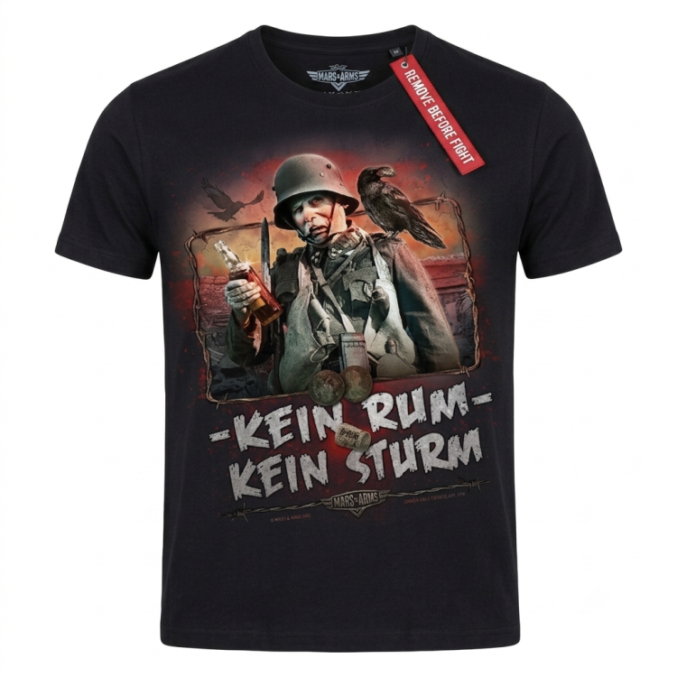 Triko Mars&amp;Arms Kein Rum, kein Sturm II, černé