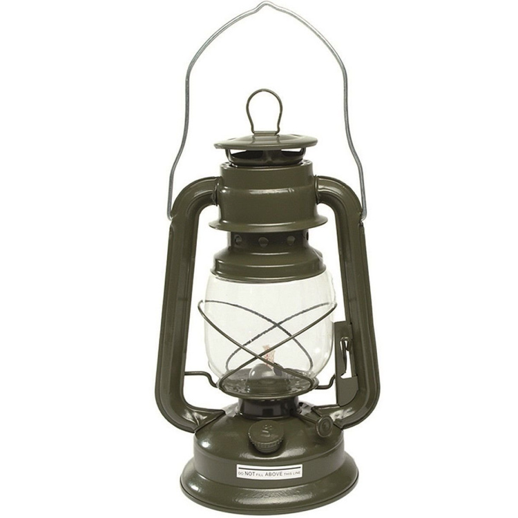 Petrolejová lampa 28 cm, olivová, Mil-Tec