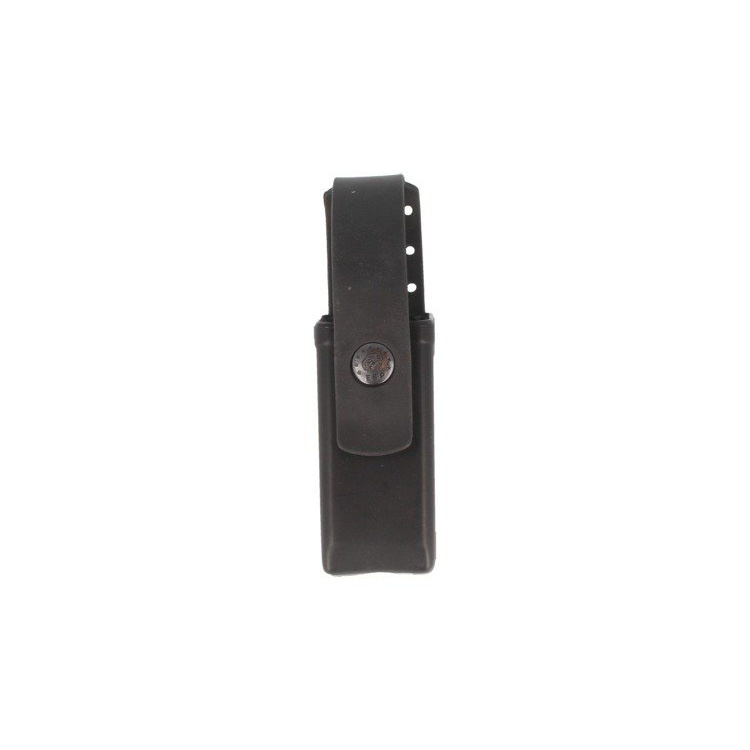 Plastové pouzdro s klipsem na opasek pro dvouřadý zásobník 9 mm s chlopní, MH-06-S, černé, ESP