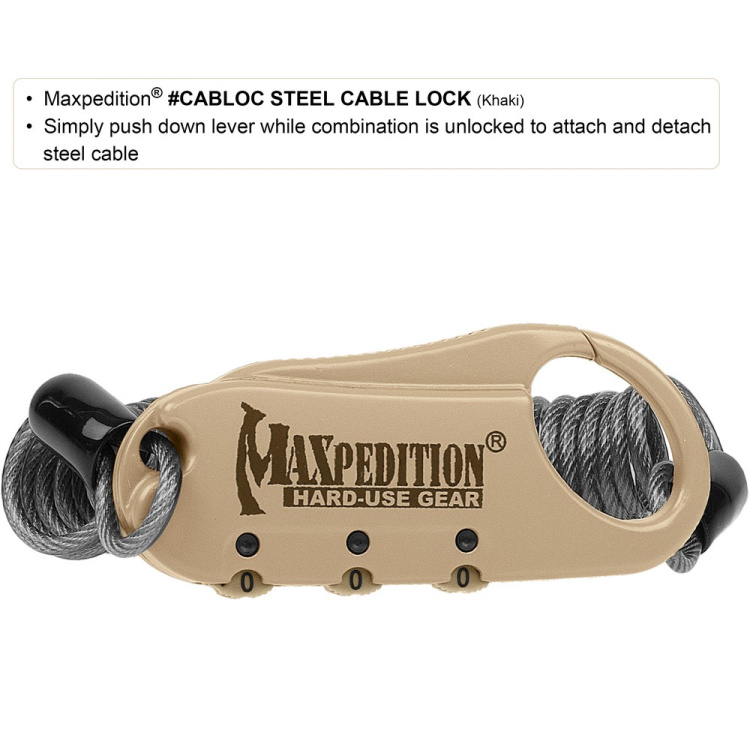 Zámek s kombinací Lock, Maxpedition