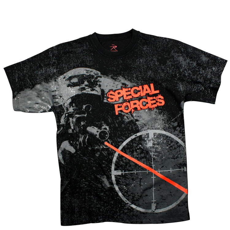 Pánské triko Special Forces, černé, Rothco